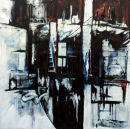 The Cradle 100cm x 100cm, Mixed Media